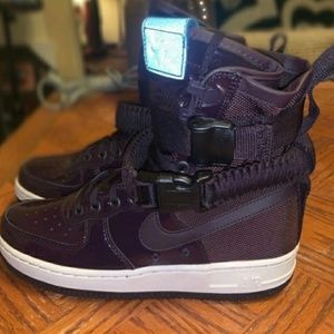 Nike purple air force 1s